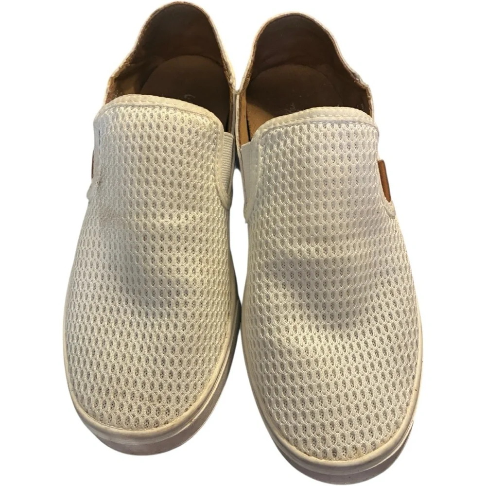 OluKai Pehuea Women’s Slip-On Shoes Size 8.5 Black Mesh Comfort Sneakers